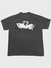 Brands In Black Swan Ribbon Washed T-Shirt - Image 2 of 4