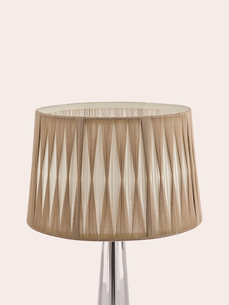 Laura Ashley Natural Gathered Pleat Easyfit Lamp Shade - Image 2 of 5