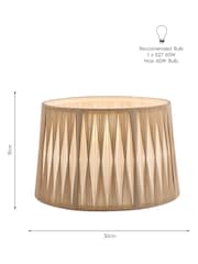 Laura Ashley Natural Gathered Pleat Easyfit Lamp Shade - Image 4 of 5