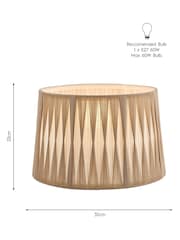 Laura Ashley Natural Gathered Pleat Easyfit Lamp Shade - Image 5 of 5