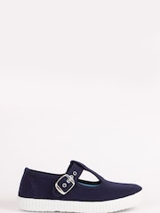 Trotters London Navy Blue Nantucket Canvas Shoes - Image 3 of 5