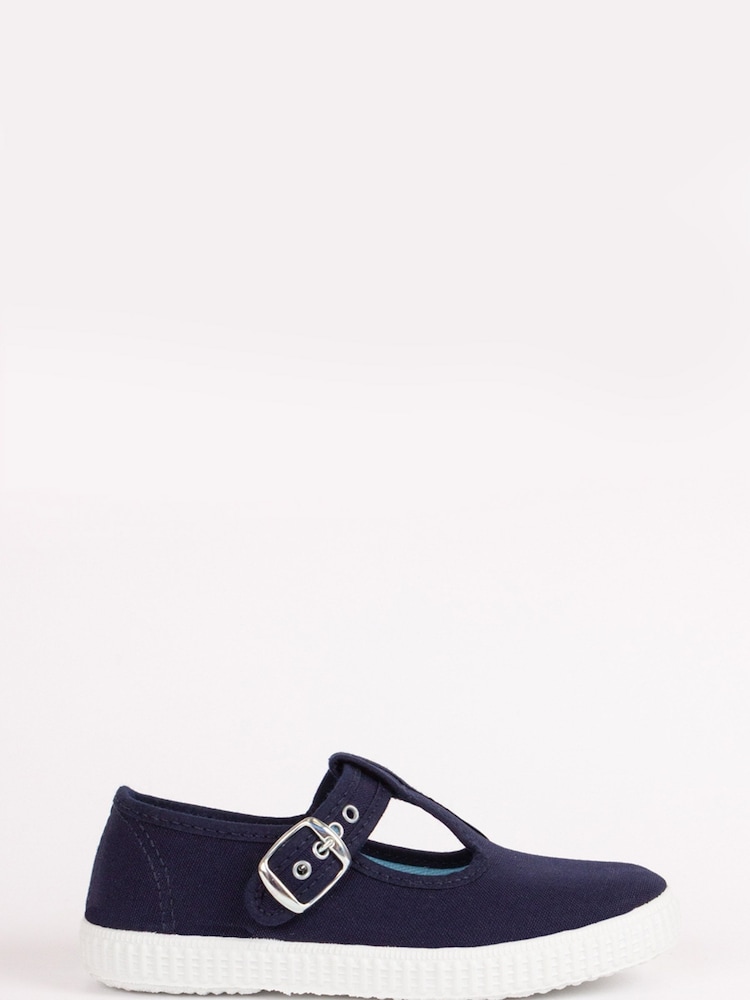 Pantofi sport Trotters London bleumarin din pânză - Image 3 of 5