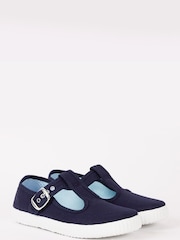 Trotters London Navy Blue Nantucket Canvas Shoes - Image 4 of 5