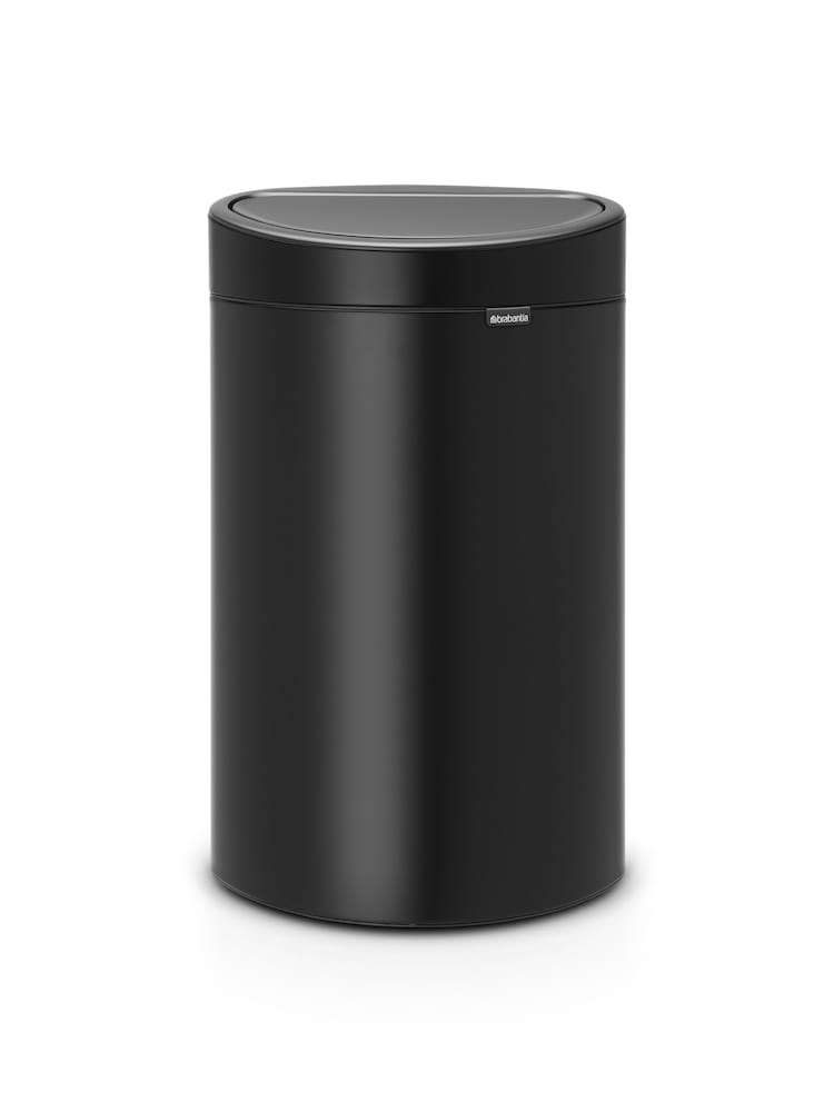 Brabantia Matt Black New 40L Touch Bin - Image 1 of 5