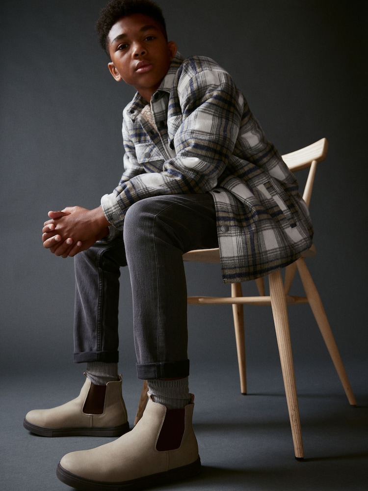 Neutral Chunky Sole Chelsea Boots - Image 1 of 8 Neutral Chunky Sole Chelsea Boots - Image 1 of 8