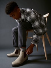 Neutral Chunky Sole Chelsea Boots - Image 2 of 8