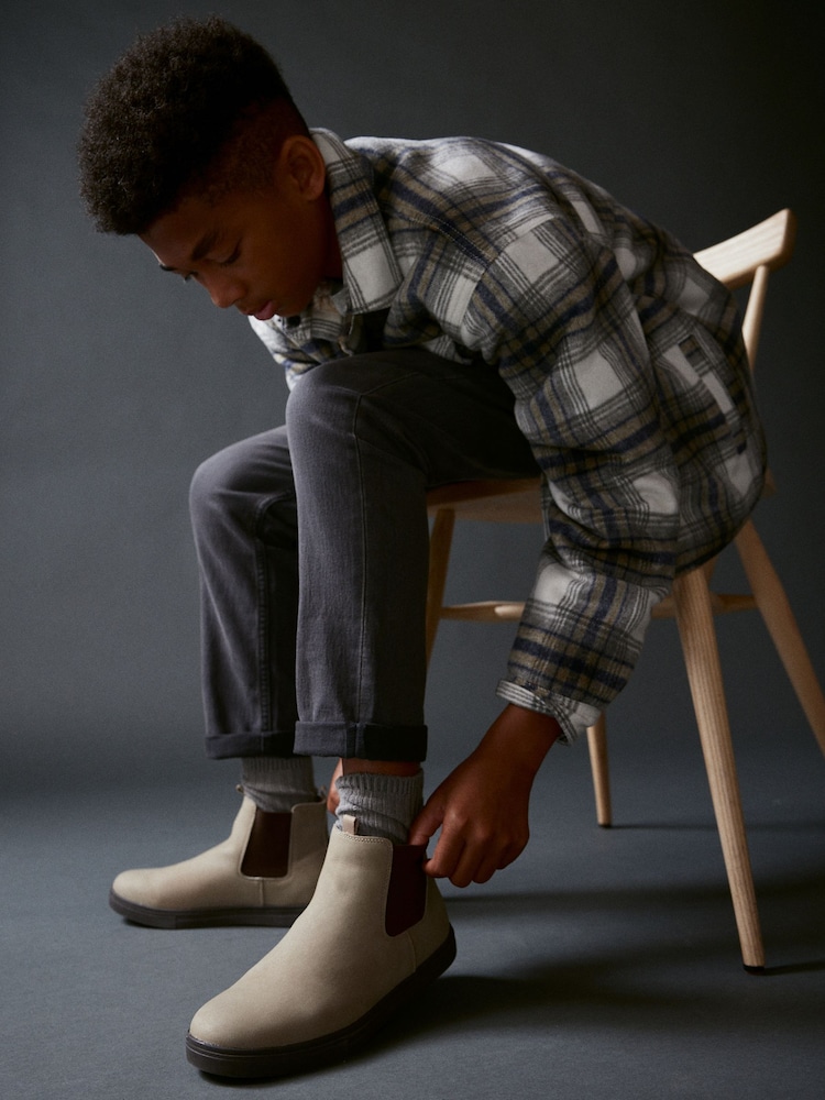 Neutral Chunky Sole Chelsea Boots - Image 2 of 8 Neutral Chunky Sole Chelsea Boots - Image 2 of 8