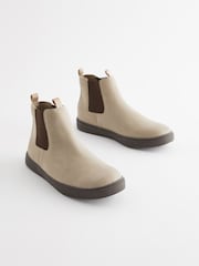 Neutral Chunky Sole Chelsea Boots - Image 4 of 8