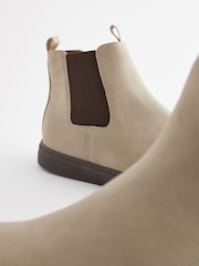Neutral Chunky Sole Chelsea Boots - Image 7 of 8
