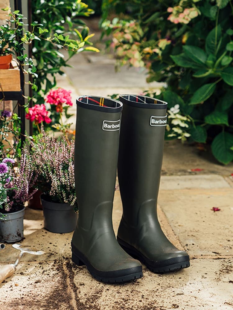 Barbour® Green Abbey Wellington Boots - Image 7 of 16