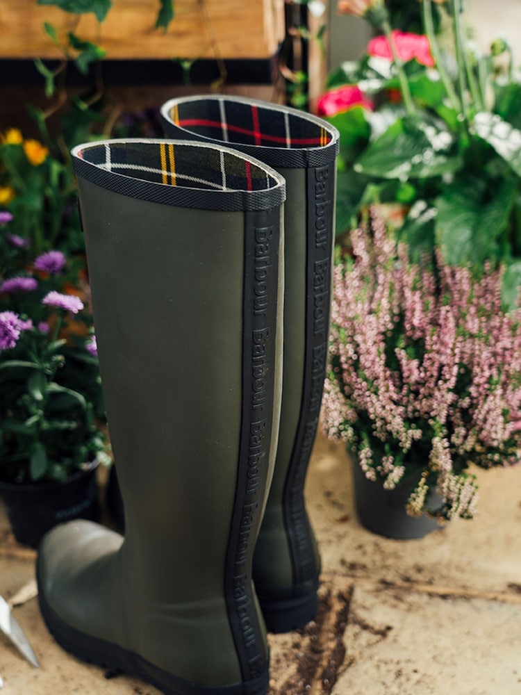 Barbour® Green Abbey Wellington Boots - Image 8 of 16