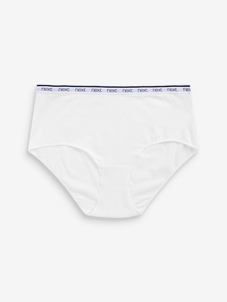 Pink/Blue Stripe Midi Logo Knickers 4 Pack - Image 4 of 8