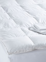 White Duck Feather And Down Mattress 100% Cotton Topper - Image 1 of 1