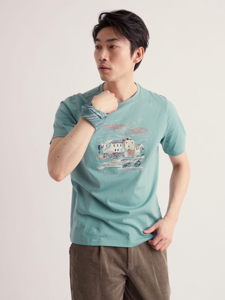 Seasalt Cornwall Green Midwatch T-Shirt - Image 1 of 5