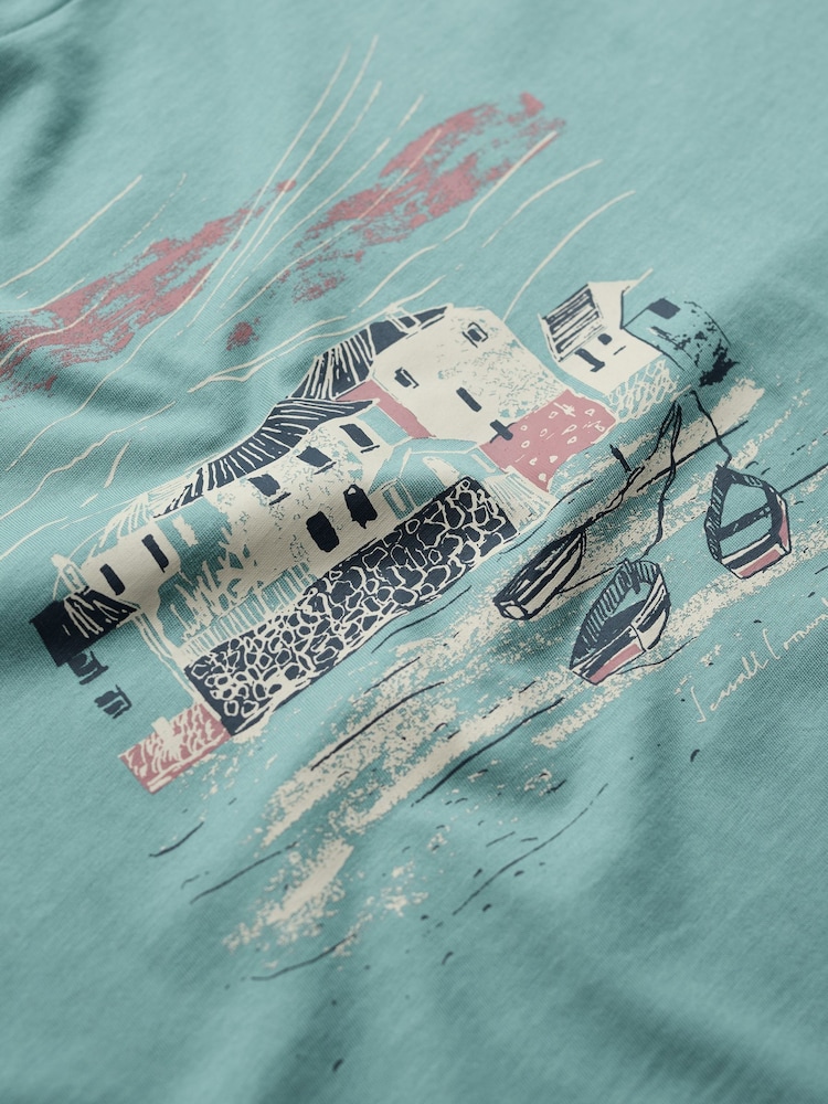 Seasalt Cornwall Green Midwatch T-Shirt - Image 5 of 5