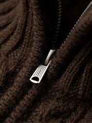 Superdry Brown Vintage Jacob Henley Jumper - Image 4 of 5