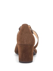 Gabor Brown Gisele Closed Toe Open Court Shoes - Image 3 of 5
