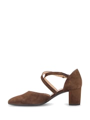Gabor Brown Gisele Closed Toe Open Court Shoes - Image 4 of 5