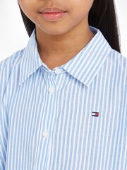 Tommy Hilfiger Blue Kids Stripe Shirt Dress - Image 3 of 6