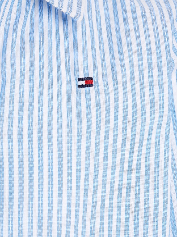 Tommy Hilfiger Blue Kids Stripe Shirt Dress - Image 6 of 6