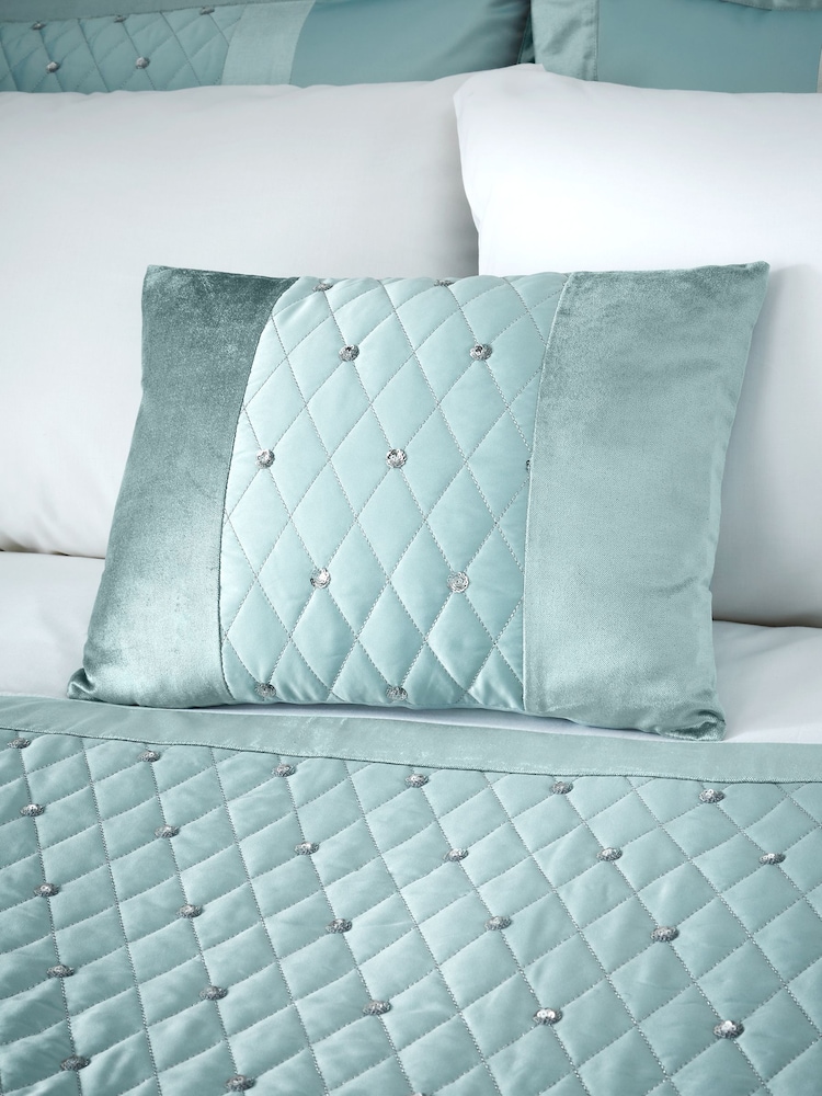 Catherine Lansfield Blue Sequin Cluster Cushion - Image 1 of 3