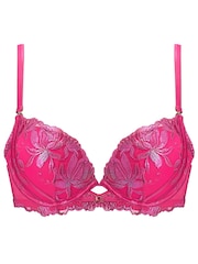 Ann Summers Pink Magnetizing Foiled Embroidery Padded Plunge Bra - Image 5 of 5