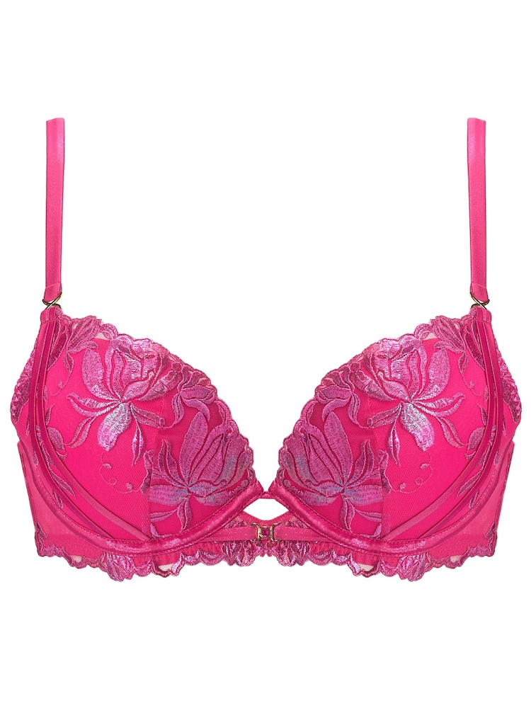 Ann Summers Pink Magnetizing Foiled Embroidery Padded Plunge Bra - Image 5 of 5 Ann Summers Pink Magnetizing Foiled Embroidery Padded Plunge Bra - Image 5 of 5