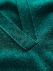 Boden Blue Elsie Cashmere Henley Jumper - Image 7 of 7