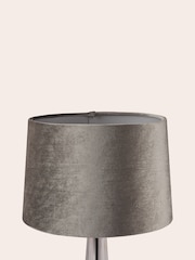 Laura Ashley Grey Velvet Empire Drum Easyfit Nigella Lamp Shade - Image 2 of 7