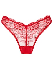 Rojo - Ann Summers Seduce Me Sheer Lace Crotchless Thong - Imagen 4 de 4