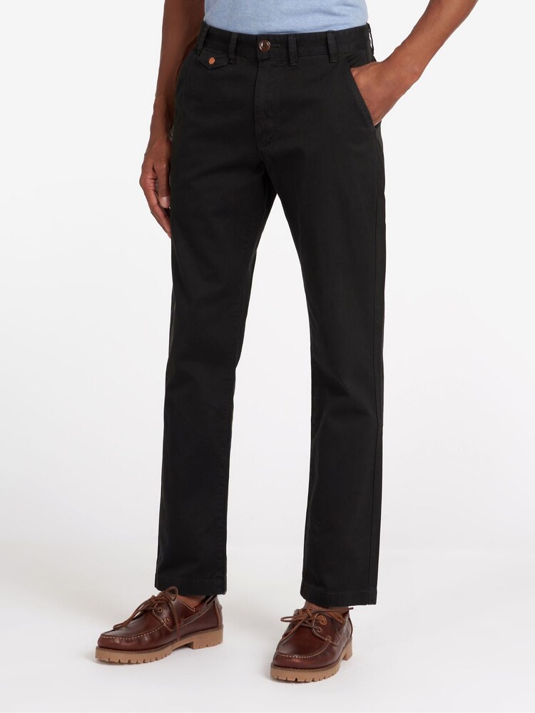 Barbour® Black Neuston Twill 100% Cotton Chinos - Image 1 of 1