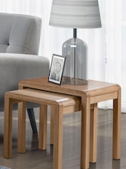 Julian Bowen Natural Kemble Curve Nest of Tables - Image 1 of 3