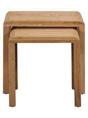 Julian Bowen Natural Kemble Curve Nest of Tables - Image 2 of 3