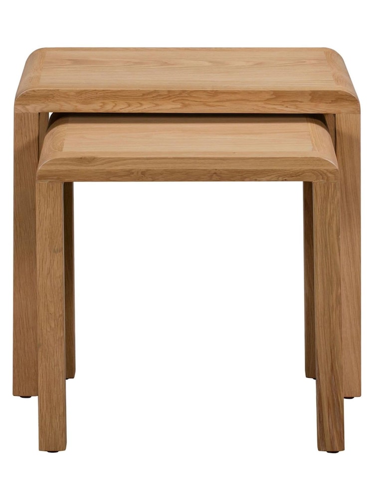 Julian Bowen Natural Kemble Curve Nest of Tables - Image 2 of 3