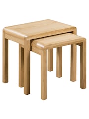 Julian Bowen Natural Kemble Curve Nest of Tables - Image 3 of 3