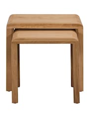 Julian Bowen Natural Kemble Curve Nest of Tables - Image 4 of 6