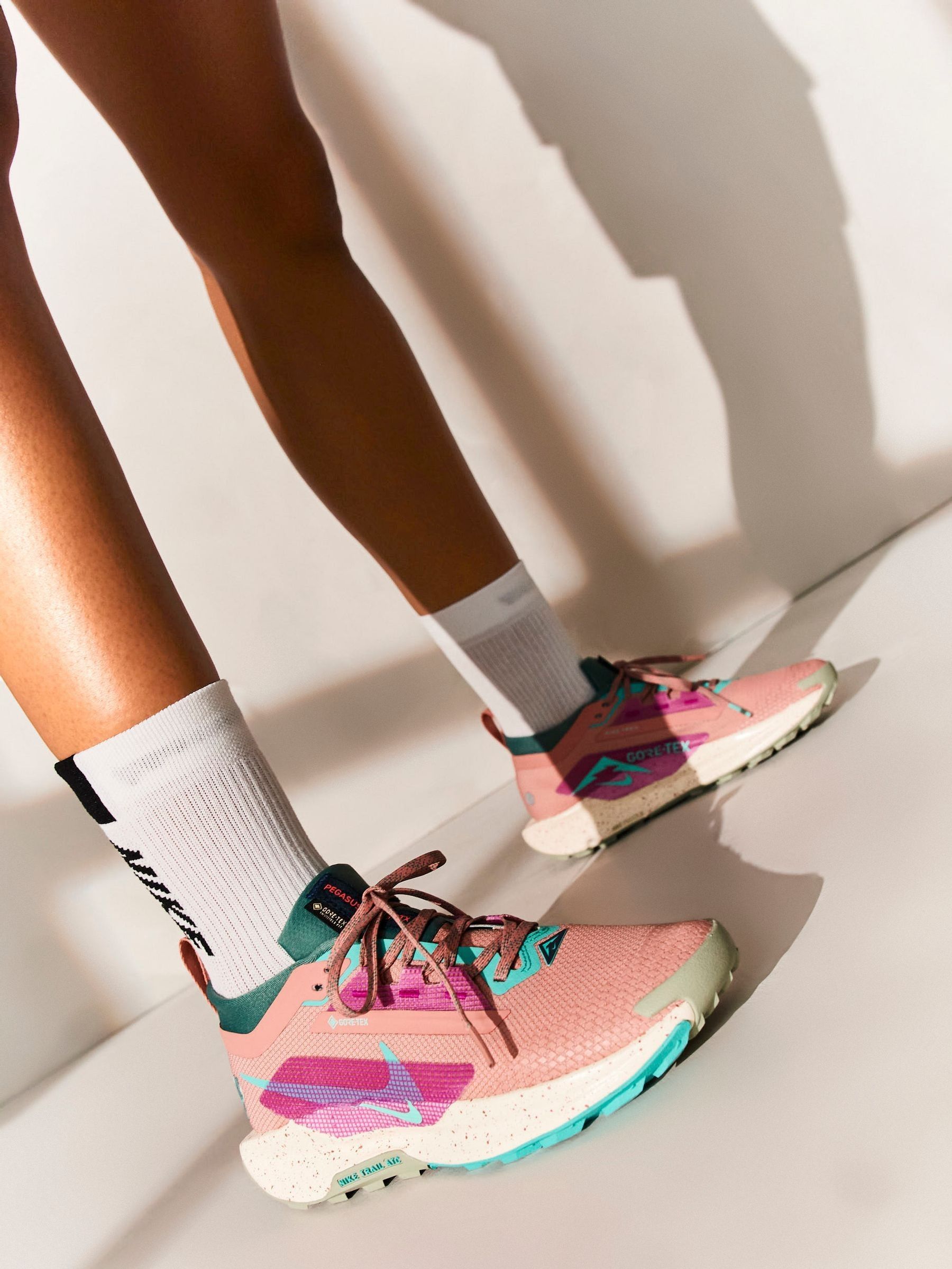 Buy Nike Pink Blue Pegasus Trail 5 GORETEX Waterproof Trail Running Trainers from the Next UK online shop