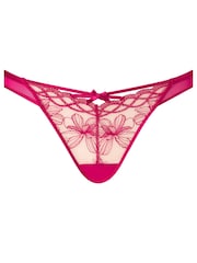 Ann Summers Pink Make You Mine Floral Embroidery Brazilian Knickers - Image 5 of 5
