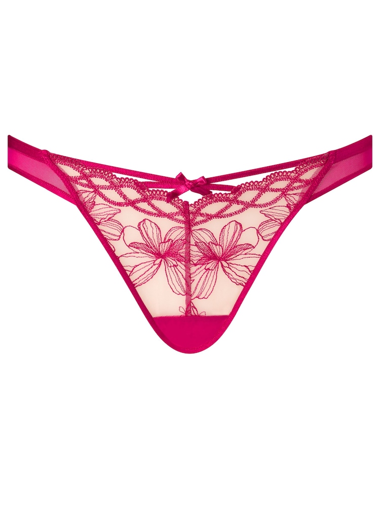 Ann Summers Pink Make You Mine Floral Embroidery Brazilian Knickers - Image 5 of 5 Ann Summers Pink Make You Mine Floral Embroidery Brazilian Knickers - Image 5 of 5