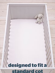 Silentnight 2 Pack White Kids Safe Nights Cot 100% Cotton Fitted Sheets - Image 2 of 10