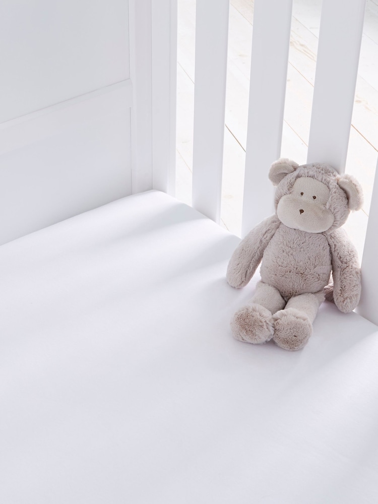 Silentnight 2 Pack White Kids Safe Nights Cot 100% Cotton Fitted Sheets - Image 3 of 10