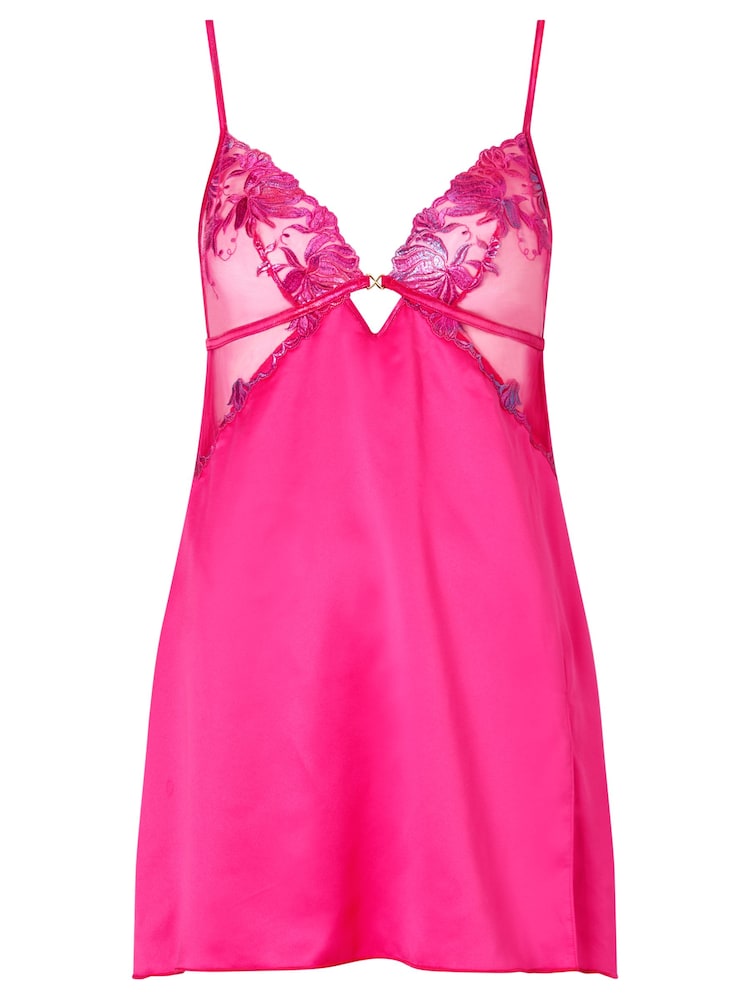 Ann Summers Pink Magnetizing Foiled Embroidery Chemise - Image 5 of 5