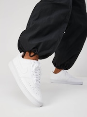 Nike White Court Vision Low Trainers - Image 1 of 10