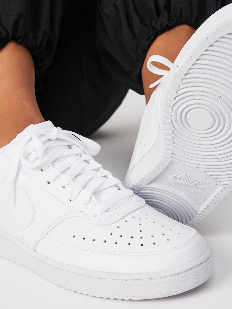 Nike White Court Vision Low Trainers - Image 2 of 10