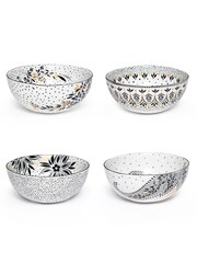 Sara Miller Artisanne Noir Set of 4 Medium Bowls - Image 1 of 6