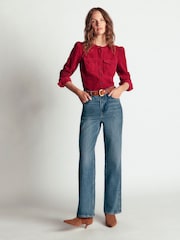 Boden Red Thea Cord Shirt - Image 3 of 5