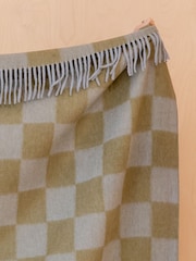 TBCo Blue Bold Check Wool Blanket - Image 3 of 3