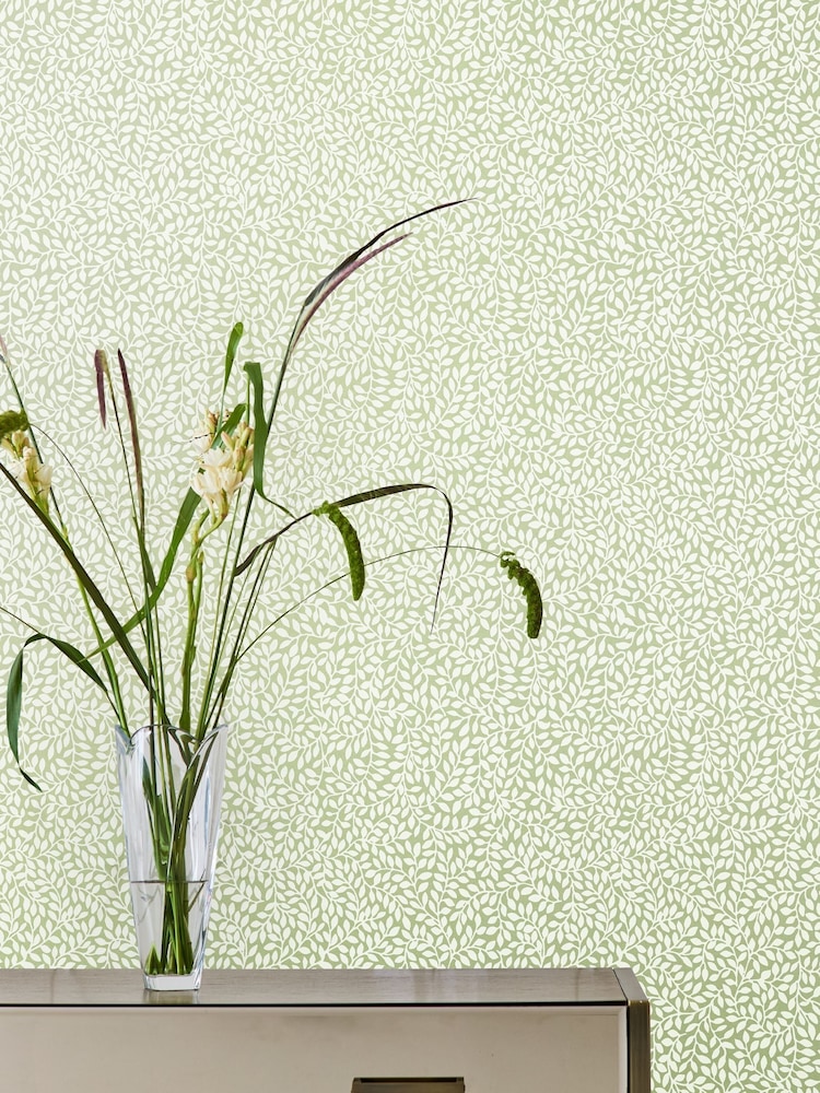 Laura Ashley Hedgerow Little Vines A4 Wallpaper Sample - Image 1 of 2