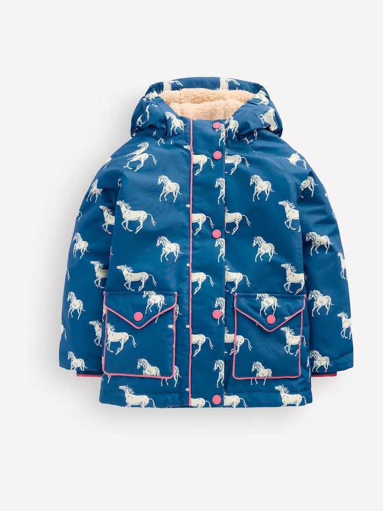 Boden Blue Sherpa Lined Anorak - Image 1 of 5