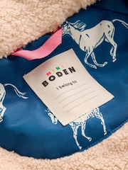 Boden Blue Sherpa Lined Anorak - Image 4 of 5